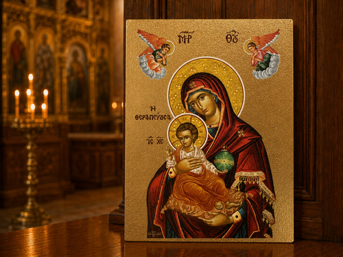 Icon of Mother Mary with Child Jesus