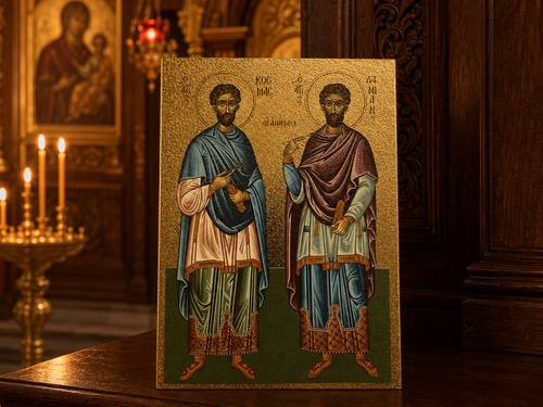 Icon of Saints Cosmas and Damian